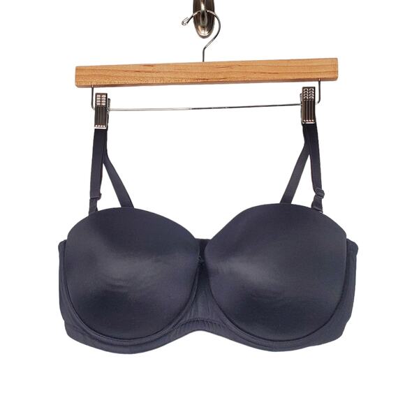 Cacique Multi-Way Convertible Strapless Underwire Bra Black Plus Size 42DD - Picture 1 of 9
